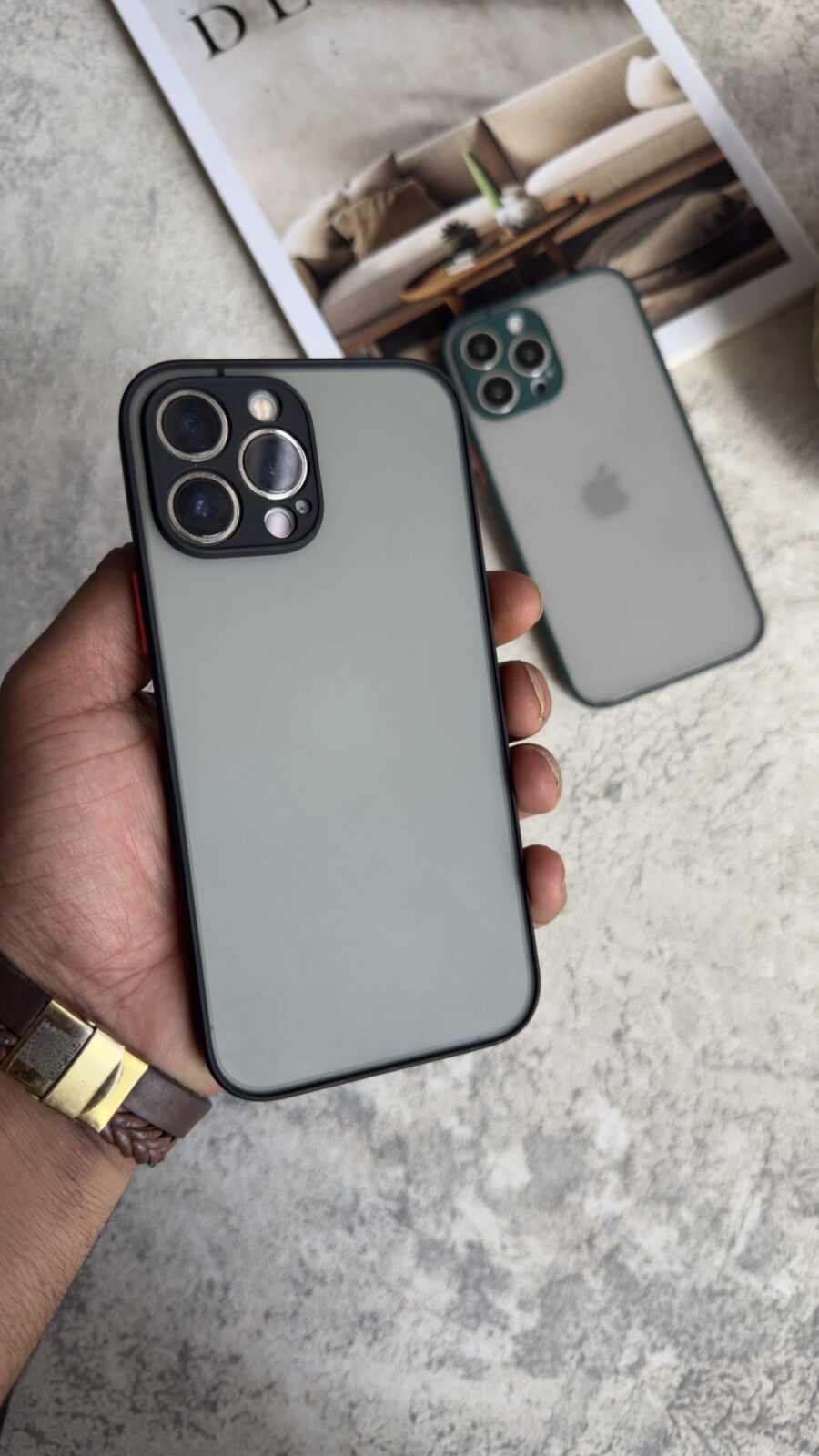 قاب موبایل آیفون پشت مات دور رنگی