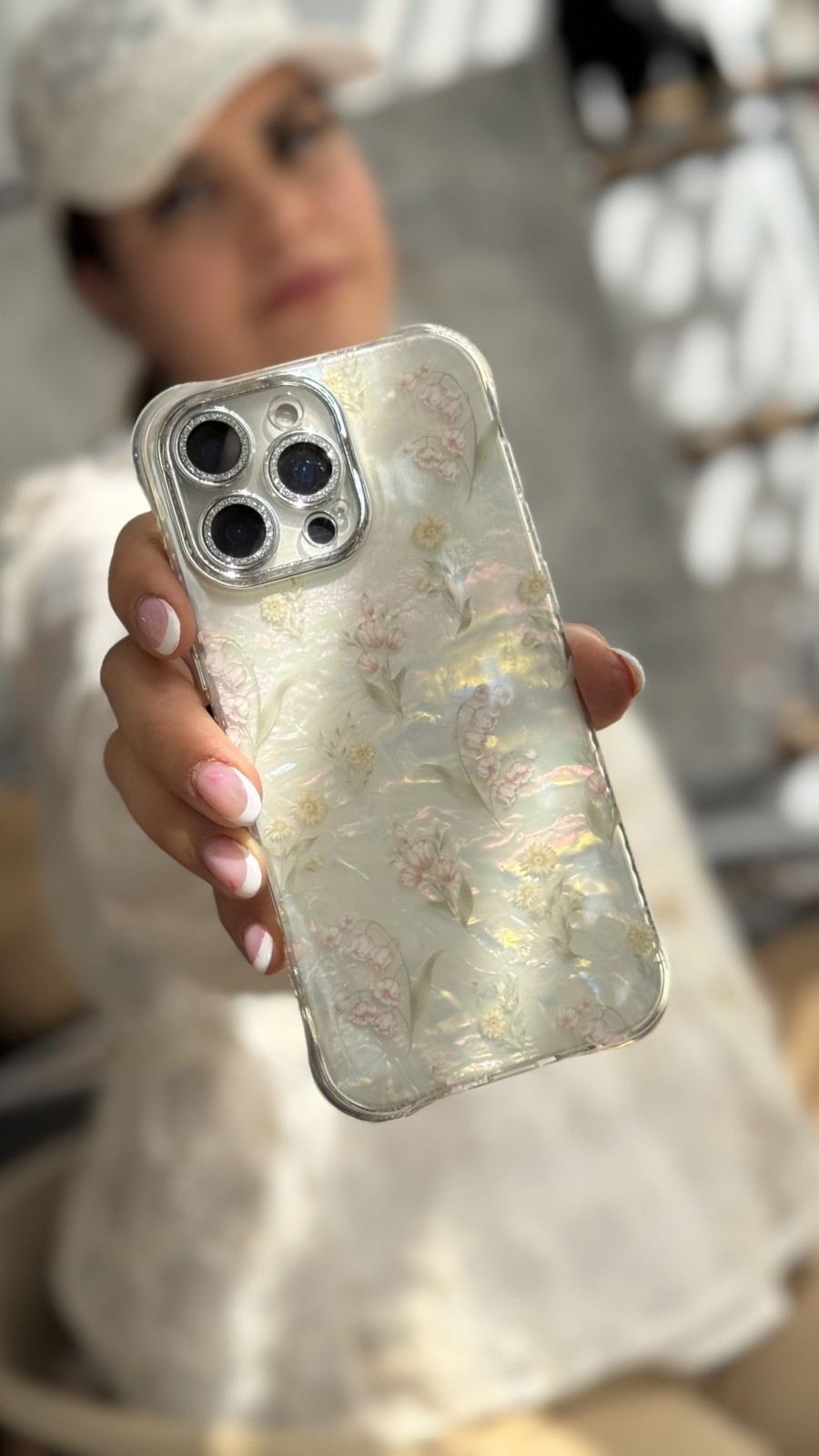 قاب موبایل آیفون باغ ژاپنی صدفی انگلیش هوم